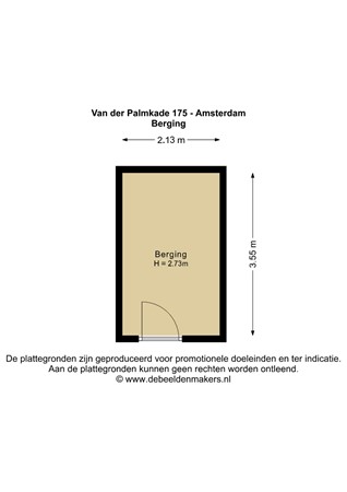 Floorplan - Van der Palmkade 175, 1051 RK Amsterdam